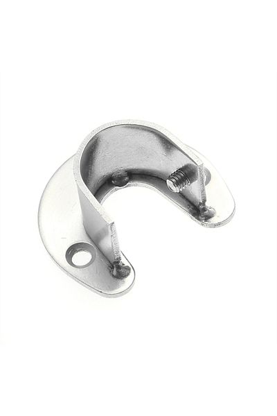 Choice Silver 22mm Stainless Steel Flange Seat Wardrobe Hanger Rod Tube Hook Fixed Support Bracket Seat Fix