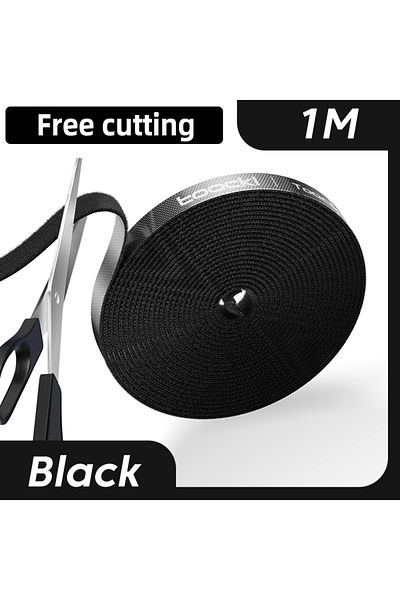 Choice Free Cut Black 1M Toocki Cable Organizer Cable Management Tearable Organizador Cables Winder Ties Ph