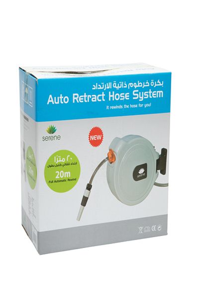 SERENE Automatic Retractable Wall Mount Auto Rewind Hose System