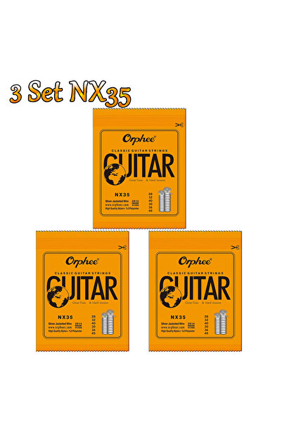 Choice4 3 Set NX35 10/50 Set Orphee Classical Guitar Strings Silver Plated Wi...