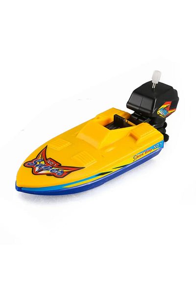 Choice Random Color D Wind-Up Speed Boat Bath Toy for Kids, Creative Winter Tub Adventures Enhancing Imagin