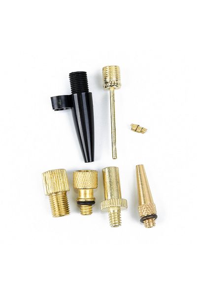 Choice 6pcs Inflatable Needle Nozzle Air Valve Adapter Pump Parts For Football Bicycle Bike Tire Alloy W...