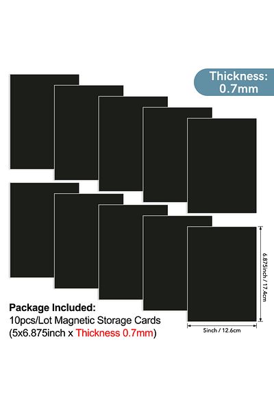 Choice A 10pcs 10pcs 12.6x17.4cm 0.7mm Rubber Magnetic Sheets, Die and Stamp Storage Magnetic Panels Magnet