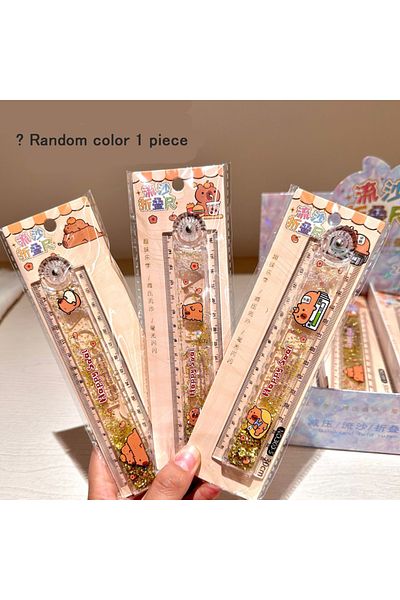 Choice 1pcs Folding ruler Multi-function Drawing Tools Student Stationery Measuring Tools Cartoon Capybara