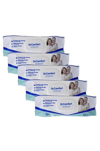Comfort Dr. Comfort - Body Cleaning Towel 50 Pieces 1 Package - 5 Packages