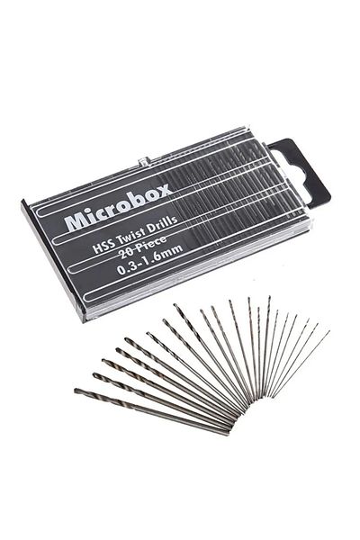Choice 20Pcs Mini HSS Spiral Drill Bits Set 0.3mm-1.6mm for Jewellery Watch Repair, Model Making, Electr...