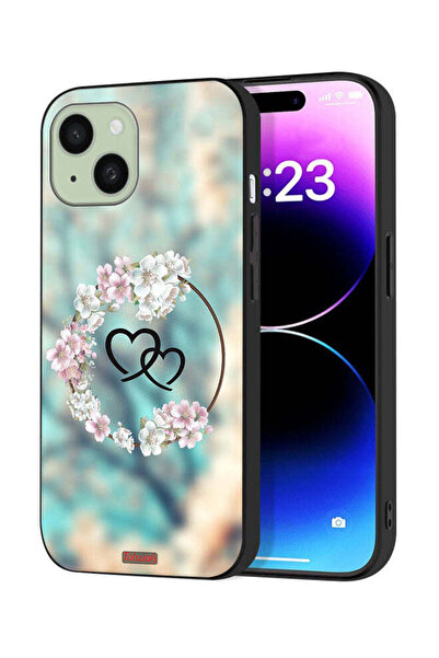 Tolwak غطاء حماية لجهاز آيفون 15 من آبل بتصميم قلوب في فن الخاتم