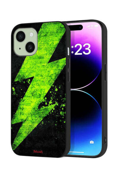 Tolwak Apple iPhone 15 Protective Case Cover Electric Pattern