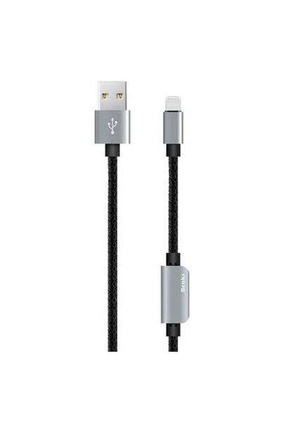 Benks Cablu adaptor Benks D20 6948005943882, Lightning audio, 1.2 m (Gri)