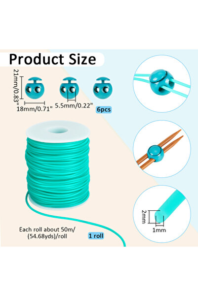 choice2 AECH09-02679، 55 ياردة من خيوط تثبيت الغرز، أنبوب مجوف 2 مم، خيط حياك...