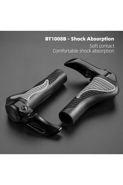 ROCKBROS BT1008B ROCKBROS Bicycle Grips MTB Mountain Bike Handlebar Grips Horns Shofar Vice Handle Bike Grips