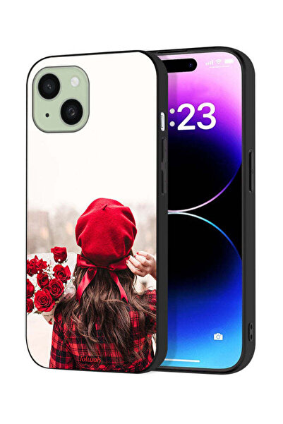 Tolwak Apple iPhone 15 Protective Case Cover Holding Flowers