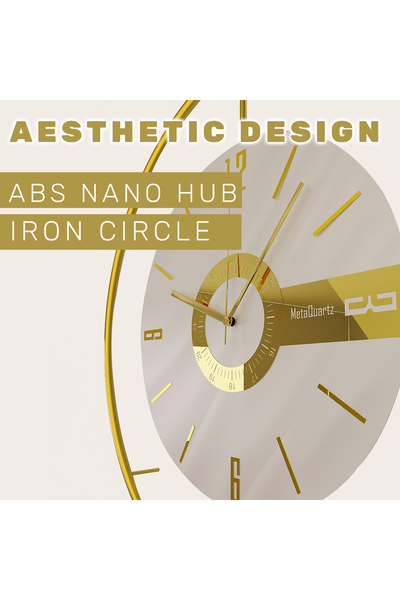 Store Timelles Elit Three-büyük Boy(50X75CM)-(PİLLİ LED SİSTEMİ) , Modern Dekoratif Metal Duvar Saati