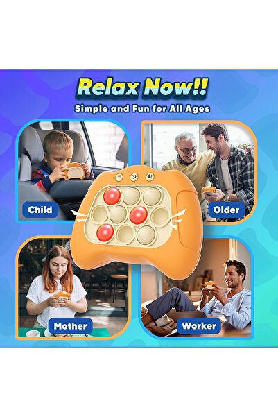 dalip Pop It Interactive Console Game, Orange, 12 x 10 x 5.8 cm