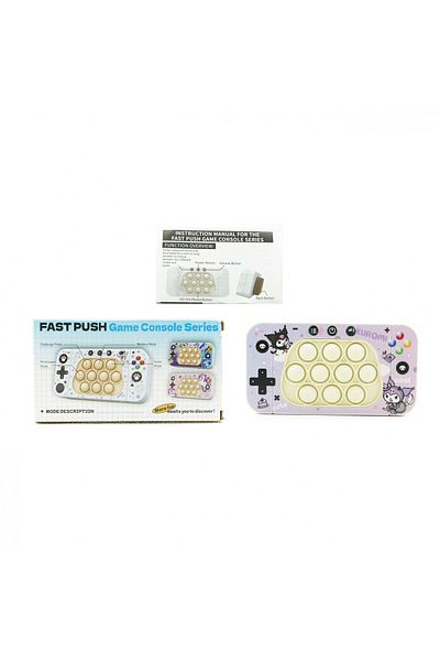 Flippy Console Toy, Speed Push Game, Lights/sounds, Abs/silicone, Purple Elf, 15.5x7.6x5.3 Cm