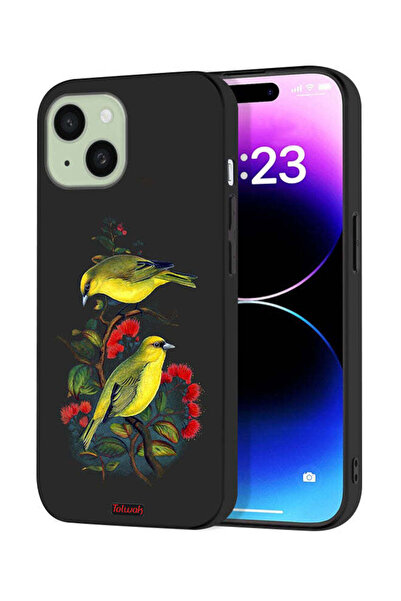 Tolwak غطاء حماية لجهاز Apple iPhone 15 بطبعة طيور