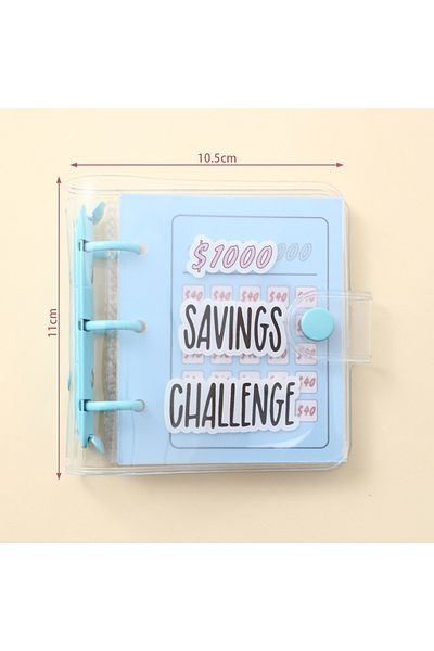 Choice blue 1000 Savings Challenge Binder , Money Saving Binder, Savings Challenges Book with Envelopes, En