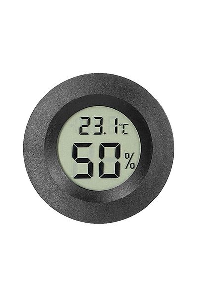 Choice Black Mini Round Electronic Thermometer Hygrometer Indoor Digital LCD Hygrometer Temperature Humidit