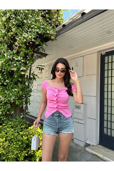 CLB COLLECTION Καλοκαιρινή πλεκτή μπλούζα off the shoulder
