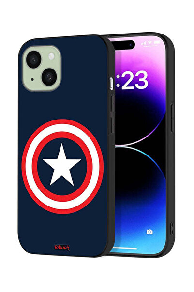 Tolwak غطاء حماية لجهاز Apple iPhone 15 بتصميم كابتن أمريكا