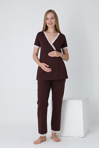 Miss Dünya Lissa Maternity and Pregnant Pajamas Set Suitable for Breastfeeding