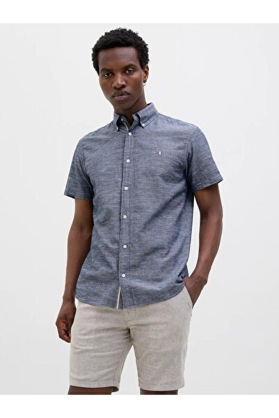 Jack & Jones JPRBLUSUMMER SHIELD S/S SHIRT LN - Faded Denim 12276814-FA