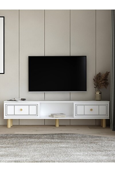 DEMONTE DECOR DARİODD BOHEM TV SEHPASI - BEYAZ BEYAZ