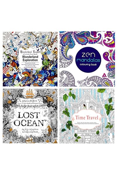 OEM Set 4 carti de colorat, Zen, Mandale, 96 pagini, 18.5x18.5 cm