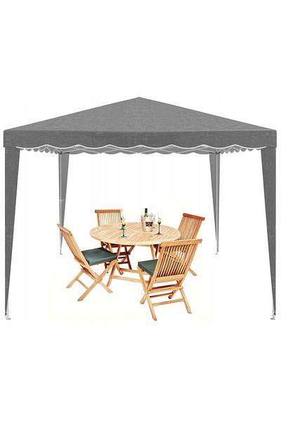 SERSIMO Automatic pop-up folding garden pavilion tent, waterproof, with UV protection, 300x300cm, gray