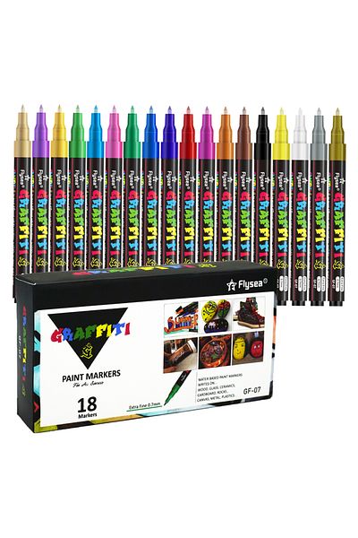 Choice 18colors 12/18/24 Colors Acrylic Graffiti Pens Premium Ultra-Fine for Artists, Designers, and Graffi