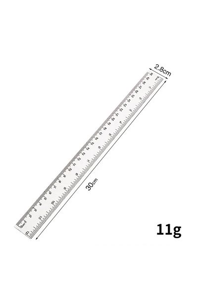 Choice 30CM 15/20/30cm Transparent Plastic Ruler Blue Color Simple Style Portable Tool Cute for Student Sch