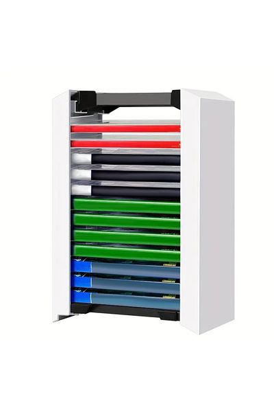 Choice 12 Video Game Storage Tower (12 CD Disc Blu-ray Case) Universal DVD Holder Shelf Rack Stand Vertical