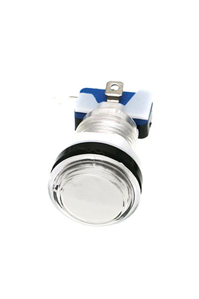 Choice white no logo 5V 12V Light Push Button 33mm Led Illuminated Clear Plastic For Coin Arcade Joystick G