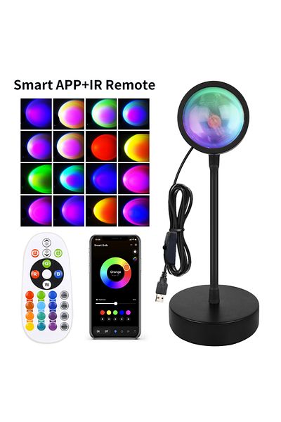 Choice TUYA App Remote USB LED Projector Night Lights RGB Sunset Atmosphere Night Lamp With Remote For Bedr