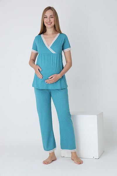 Miss Dünya Lissa Maternity and Pregnant Pajamas Set Suitable for Breastfeeding