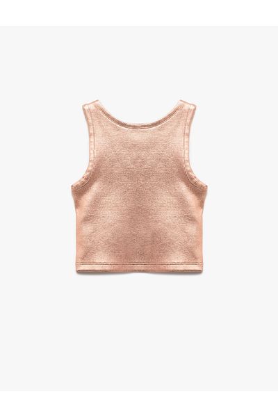 Koton New Season Crew Neck Ribbed Sleeveless Shiny Undershirt