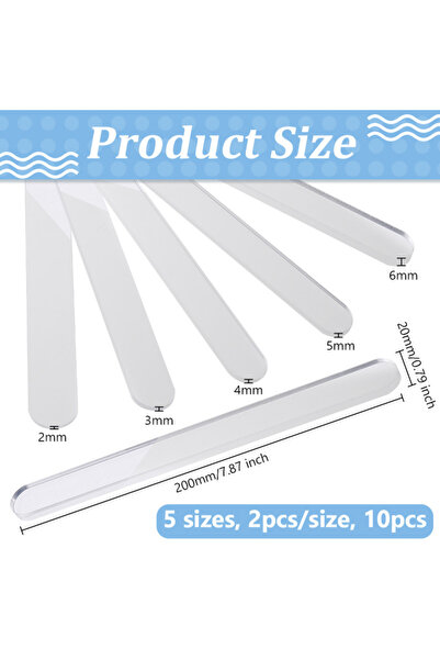 choice2 مجموعة دليل عمق طين البوليمر AECH03-17719 لطين البوليمر 7.9 × 0.8 بوص...