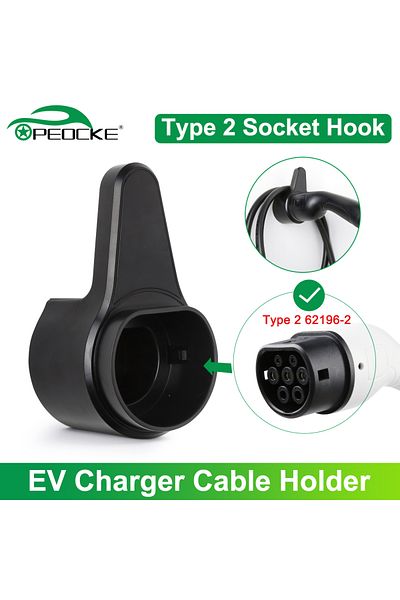 Choice Type 2 62196-2 EV Charger Plug Holder for Electric Vehicle Type 2/Type 1 Charging Cable Plug Stand E