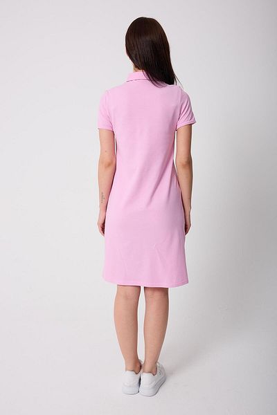 Miron Rochie tricotată cu mânecă scurtă cu guler polo liliac pentru femei -2431