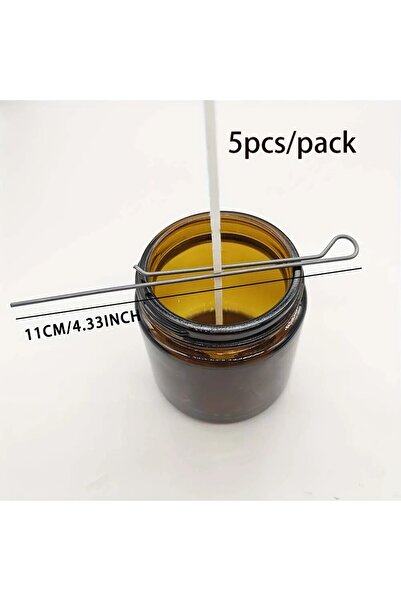 Choice 5 قطع 5/10 قطع حاملات فتيل الشموع مقاس 4.3 بوصة مثبتة بمشبك فتيل حاملا...