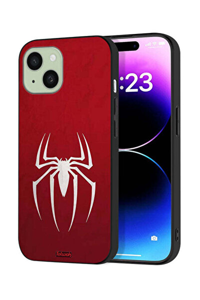 Tolwak غطاء حماية لجهاز Apple iPhone 15 بتصميم أيقونة العنكبوت