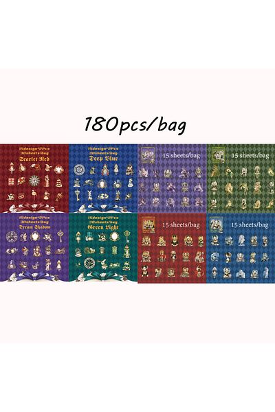 Choice S25541-12 60pcs/bag Sleep-walker Wonderland Series Large Sticker Bag Stationery Stickers Diy Handboo