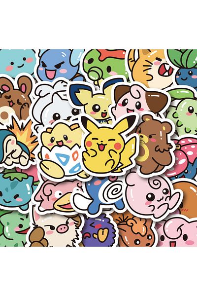 Takara Tomy 30pcs 10/30/50pcs Kawaii Anime Pokemon Stickers Pikachu Decals Diy For Laptop Luggage Skateboard Pho