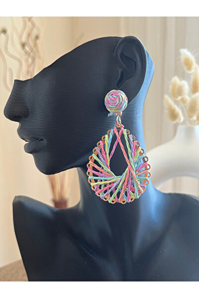 Büyük Hanım أقراط نسائية من سبيكة معدنية موديل رافيا