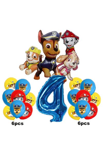 Choice 17pcs set 4 17pcs Cartoon PAW Patrol Birthday Balloon Set Dog Chase Marshall Skye Aluminum Film late
