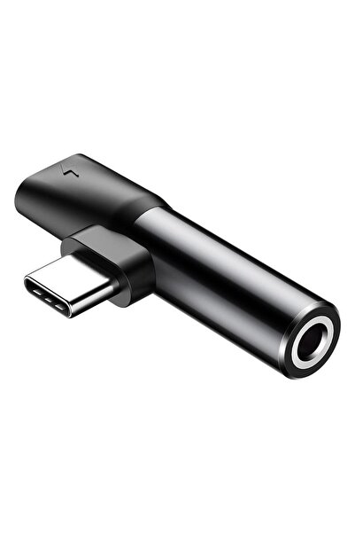 Baseus Adaptor Baseus L41, USB Type-C - USB Type-C / Jack 3.5mm Black (Negru)