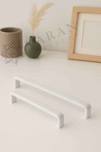 Karan Porselen Luxury Metal White Color Wardrobe Kitchen Drawer Cloakroom Handle