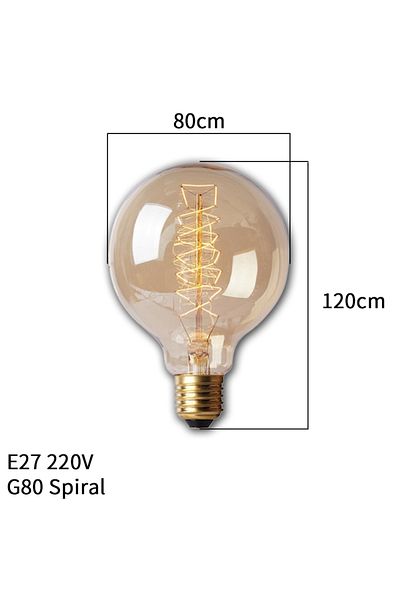 Parkson Yes G80 Spiral Retro Edison Bulb E27 220V 40W Ampoule Dimmable Vintage Bulb Edison Lamp Incandescent