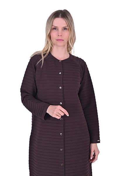 Invee Invee 5732 - Brown Ribbed Knitwear Cardigan
