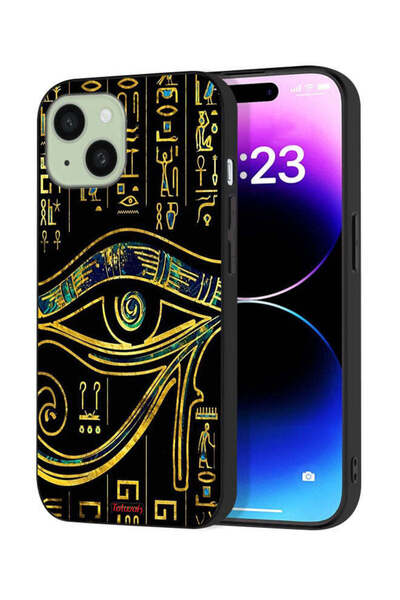 Tolwak غطاء حماية لجهاز Apple iPhone 15 بتصميم عين فنية